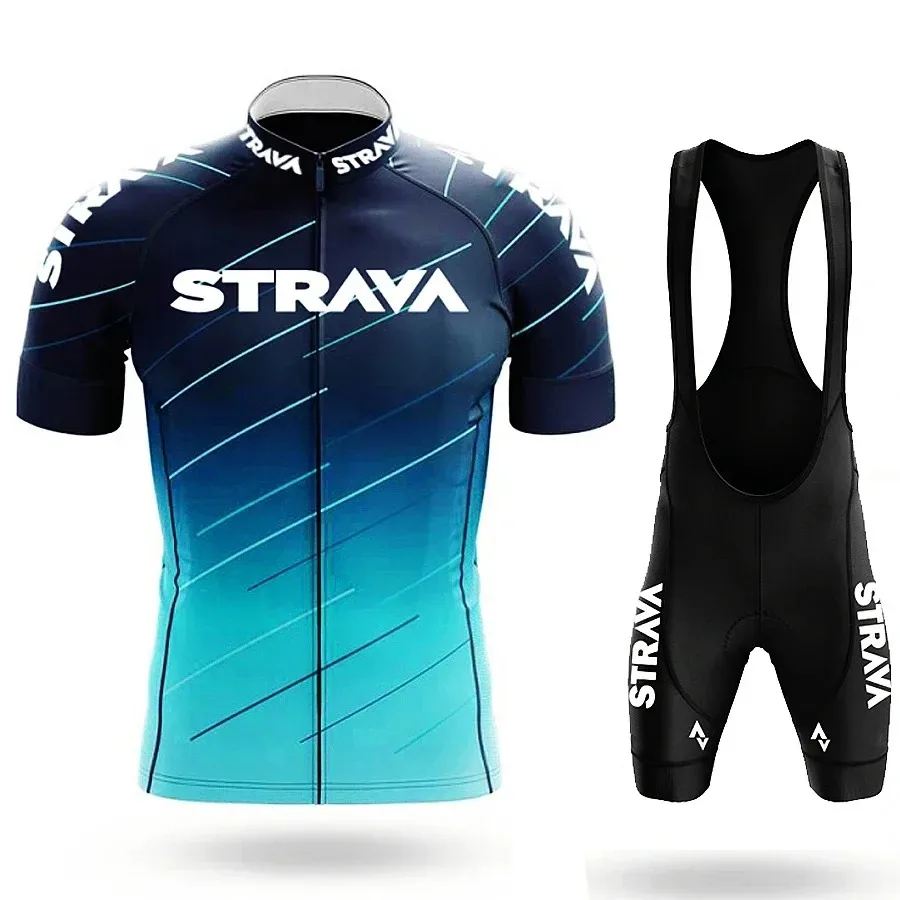Strava Pro Radfahren Jersey Set Sommer Kurzarm Atmungsaktive männer MTB Fahrrad Radfahren Kleidung Maillot Ropa Ciclismo Uniform Anzug – Detail 6