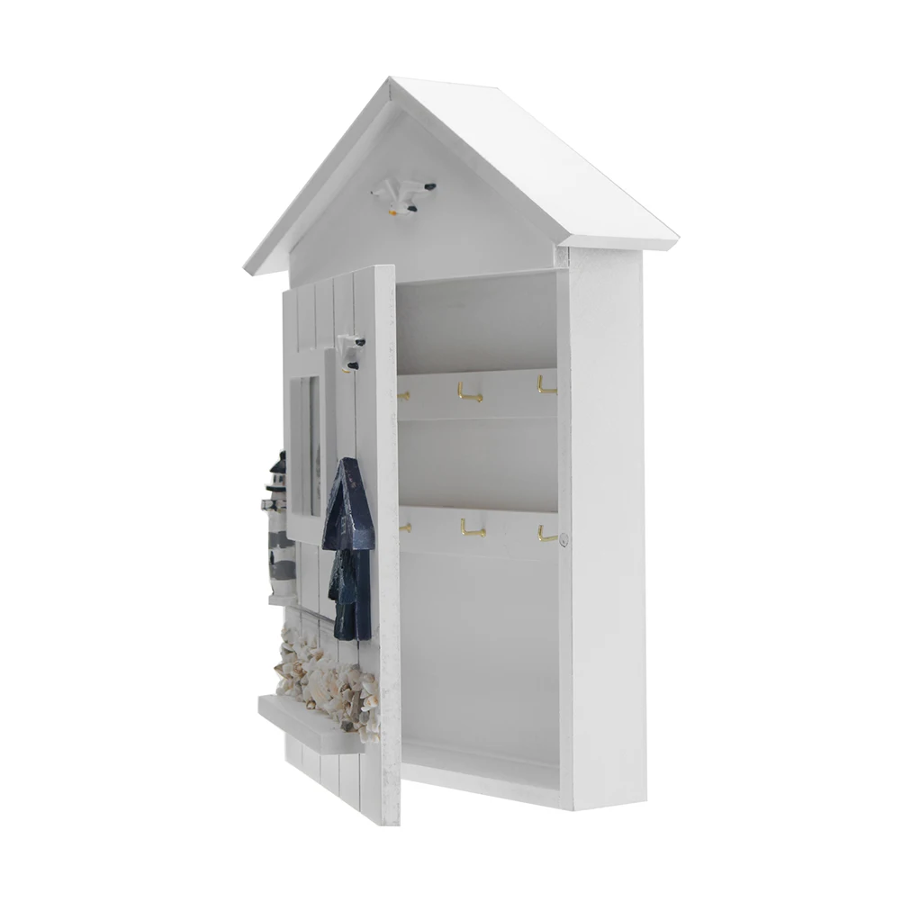 

Lighthouse Model Storage Holder Entryway Decorative Boxes Decorate Wall Mount Cool Bamboo Cabinet Beach