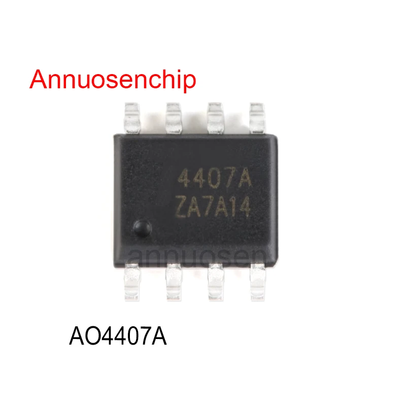 100pcs P-Channel Enhancement Mode Field Effect Transistor 4407A AO4407 SOP-8 AO4407A