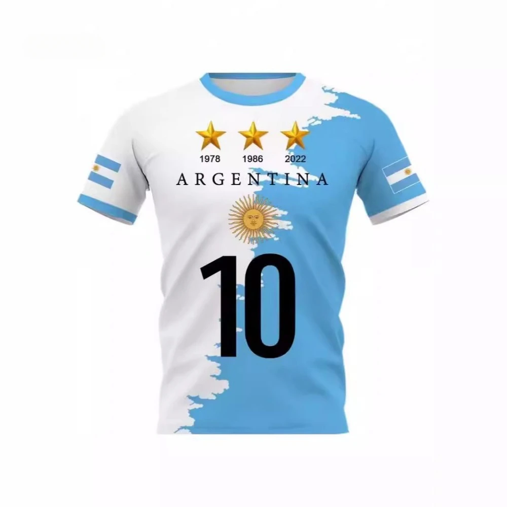 International Star Messi The Same Shirt 3DT Shirt Summer 24 New Football T Men and Women The Same Breathable Sports Shirt