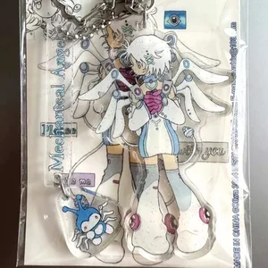 新しい機械的な天使!アクリルキーチェーンアニメ周辺機器かわいい漫画バックパックペンダントデコレーションカップルスタイルファインアクリル 10ベストセールスエンジェルソニーキーチェーン-10