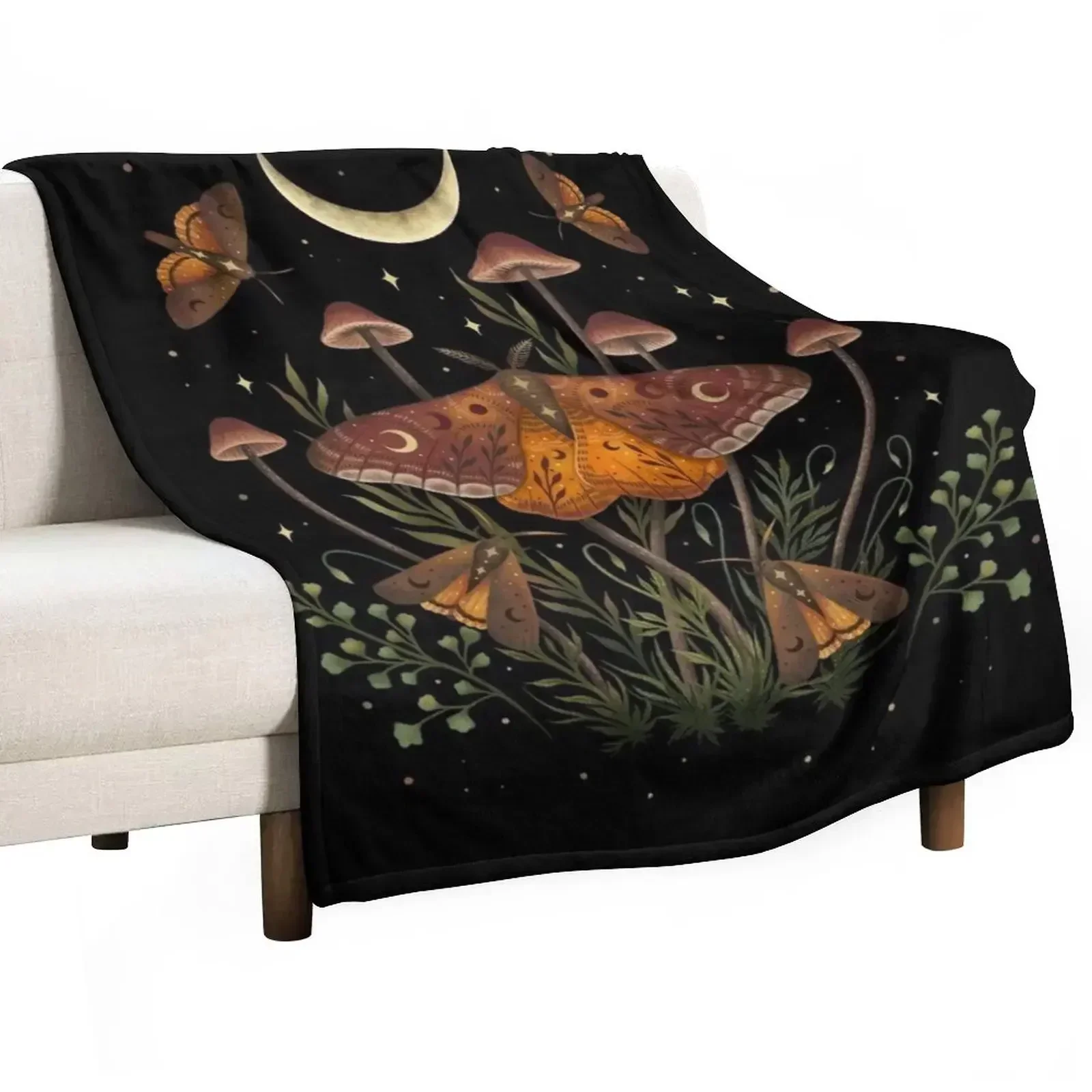 Autumn Light Underwing Throw Blanket halloween Softest blankets and throws Blankets