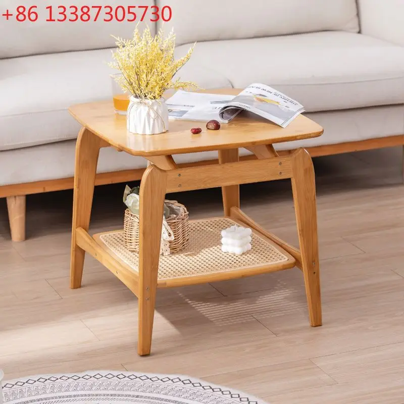 

Simple coffee table living room household side table Japanese simple home rattan small table