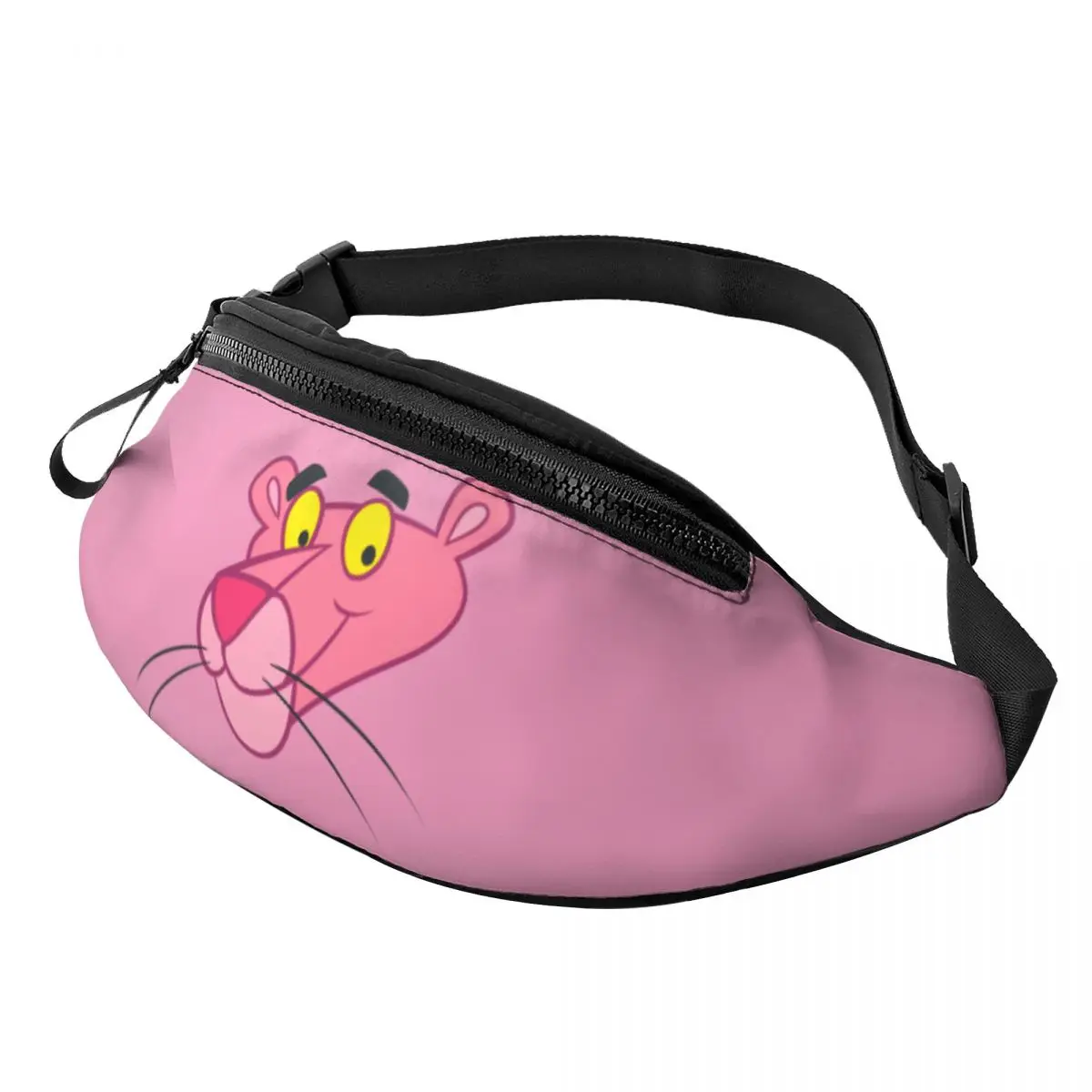 

Custom Cartoon Panthers Fanny Pack for Women Men Fashion Crossbody Waist Bag Cycling Camping Phone Money Pouch