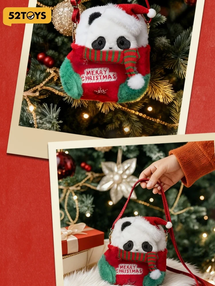 52TOYS عيد الميلاد تحت عنوان حقيبة كتف قطيفة ملحقات لعبة عصرية حقيبة كروس عصرية لجميع الأعمار هدية مثالية