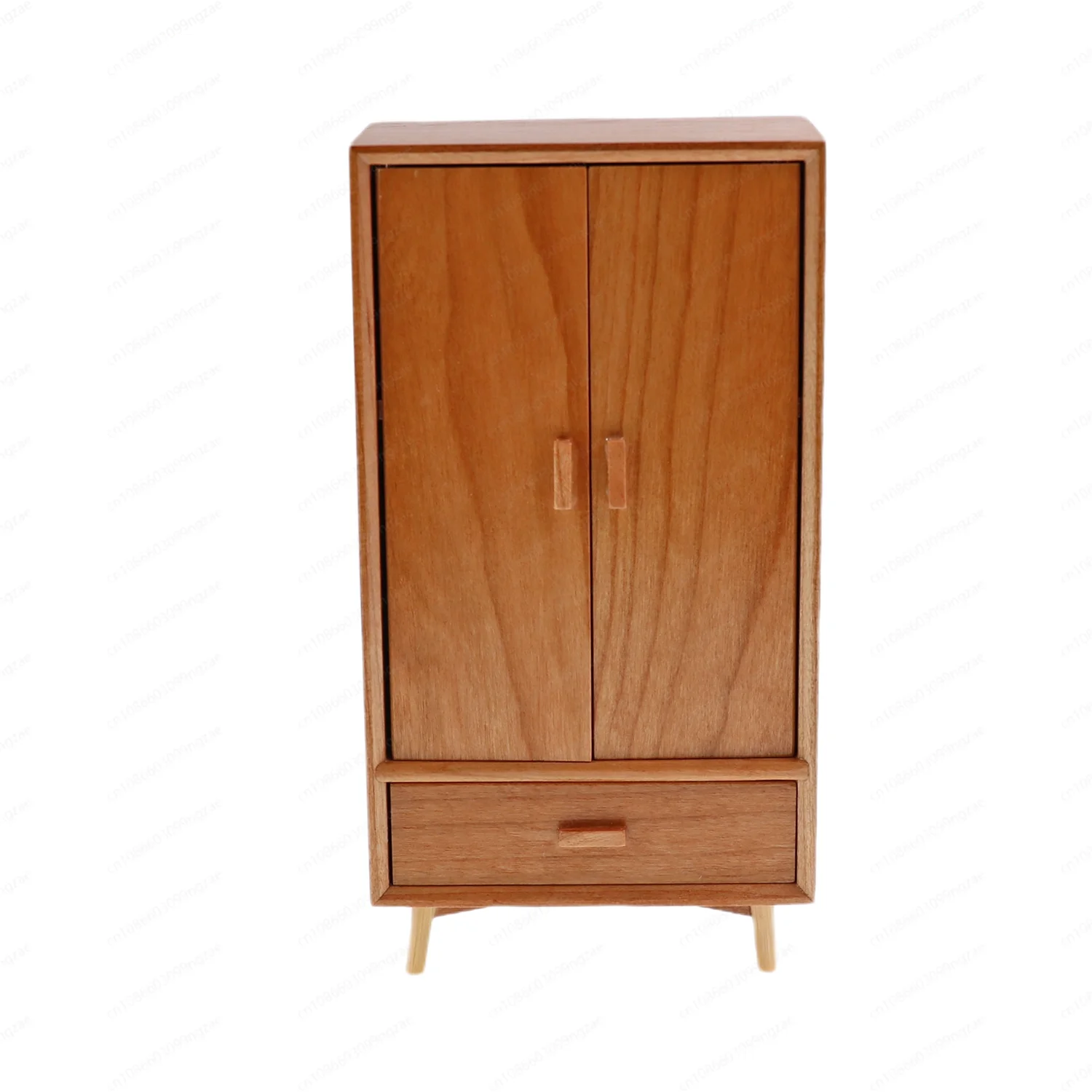 1:10 dollhouse mini furniture model, cherry wood, wardrobe, miniature photo ornament OB11
