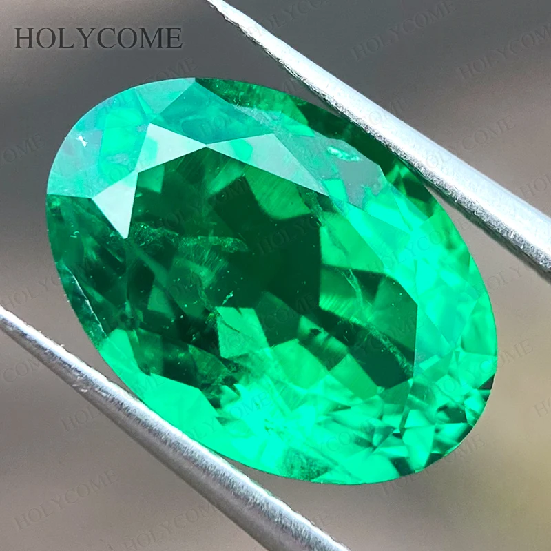 

Lab Grown Colombian Emerald Oval Cut Hydrothermal Brilliant Hand Cut AGL Certified Wholesale Loose Gemstone for Jewelry Making
