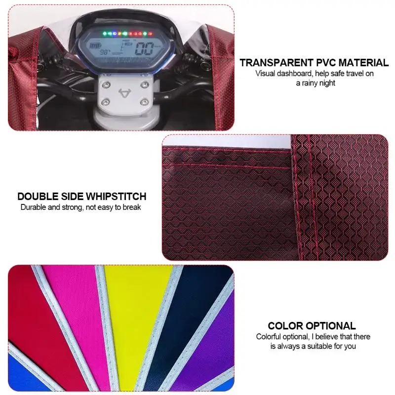 Electric Scooter Dashboard Rain Cover Clear Window Waterproof Zipper Soft Material for Easy Folding Scooter Storage