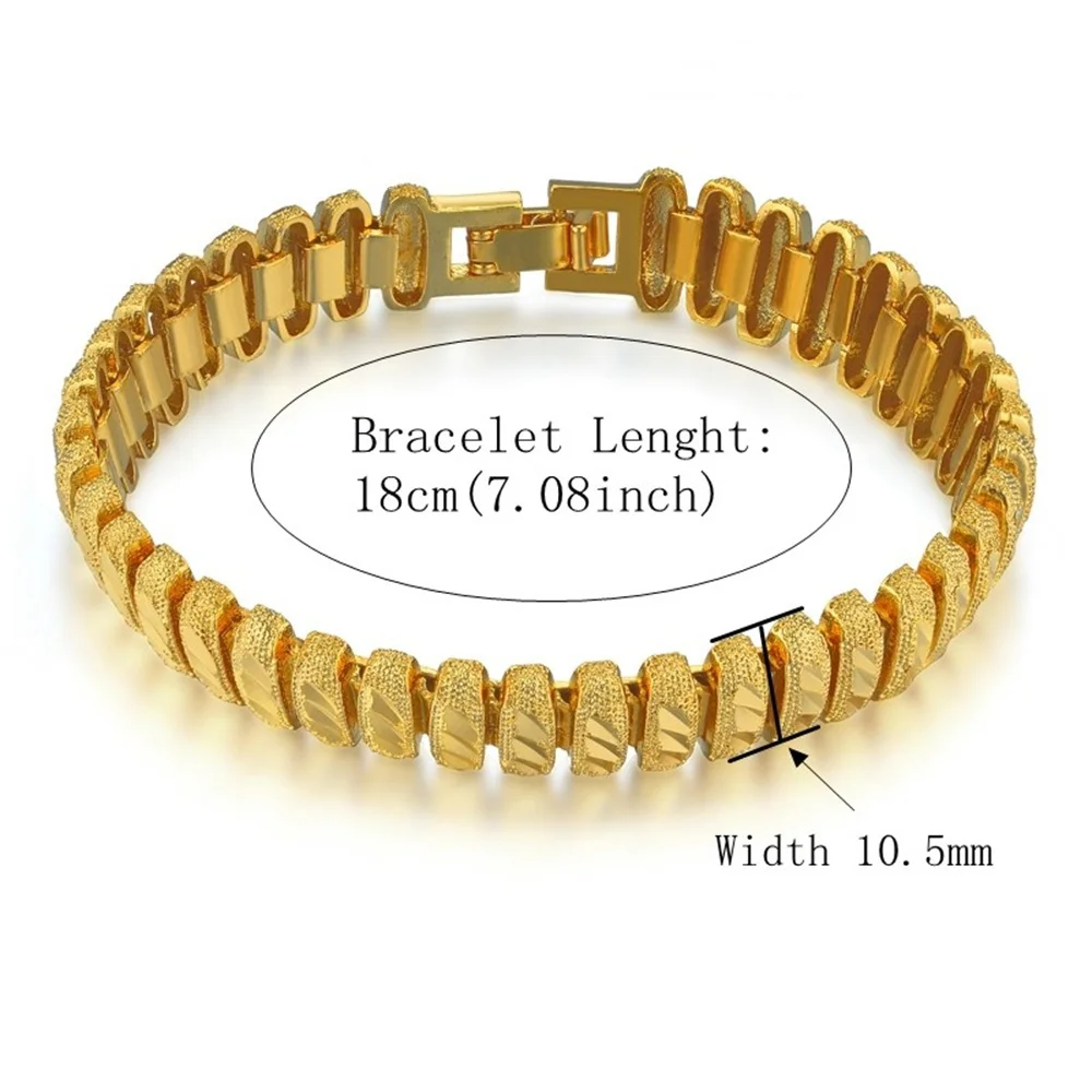 18 Style Choose Men Female 5/20MM Golden Hip Hop Jewelry Gold Color Thick Heavy Copper Material Women Curb Link Chain Bracelet