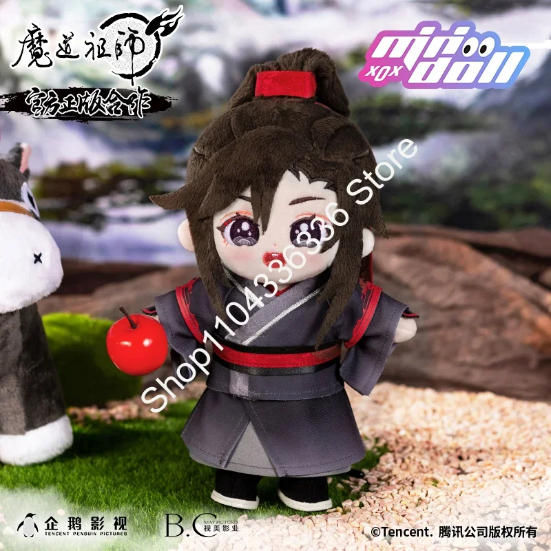 Boneka Plush Grandmaster of Demonic Cultivation Wei Wuxian Wei Ying dengan Kotak, Mainan Berbasis Anime, Boneka Kapas, Halloween