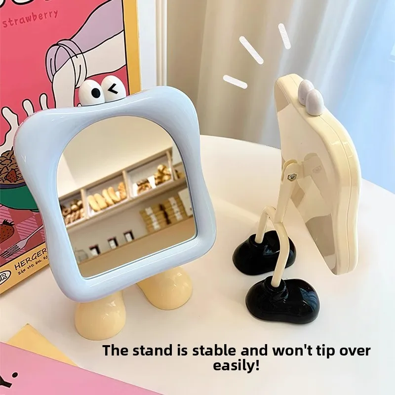 กระจกพกพาแบบตั้งโต๊ะ ดีไซน์น่ารัก ความคมชัดสูง เหมาะสำหรับนักเรียน ใช้ในสำนักงาน สร้างสรรค์ บำบัดอารมณ์ รุ่น Sle PISSA