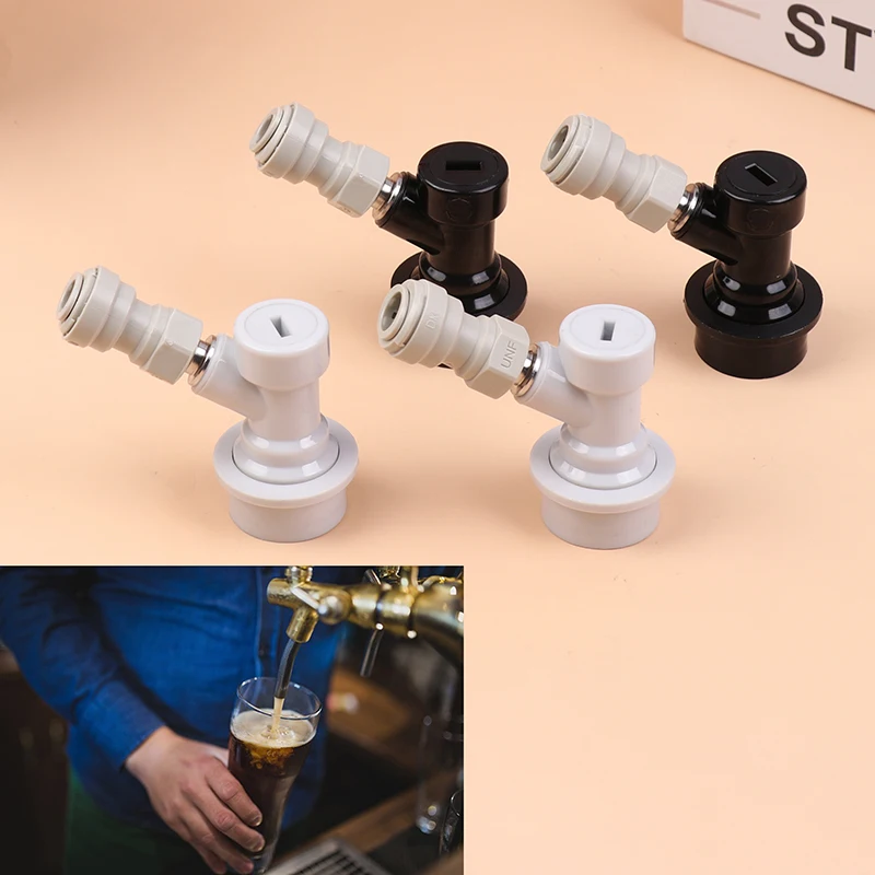 Beer Keg Connector Dispenser Ball Lock Disconnect Kit Gas/Liquid Connectors For 5/16 3/8 Hose Tube With Push-in Quick Joint