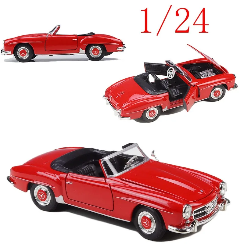 

WELLY Diecast 1/24 Scale ‌Mercedes-Benz 190 SL (W121)‌ Alloy Car Model Toys for Boys Gift Car Toy Diecast Car