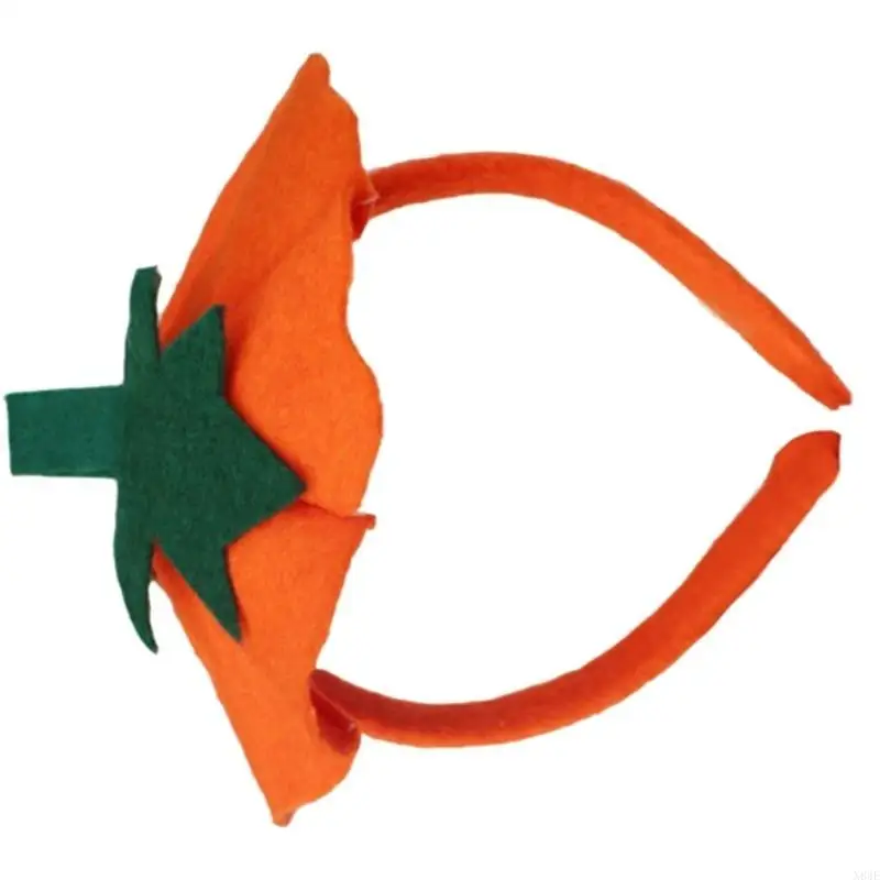 

N84E Halloween Pumpkin Headband for Kids for Play with Soft Material