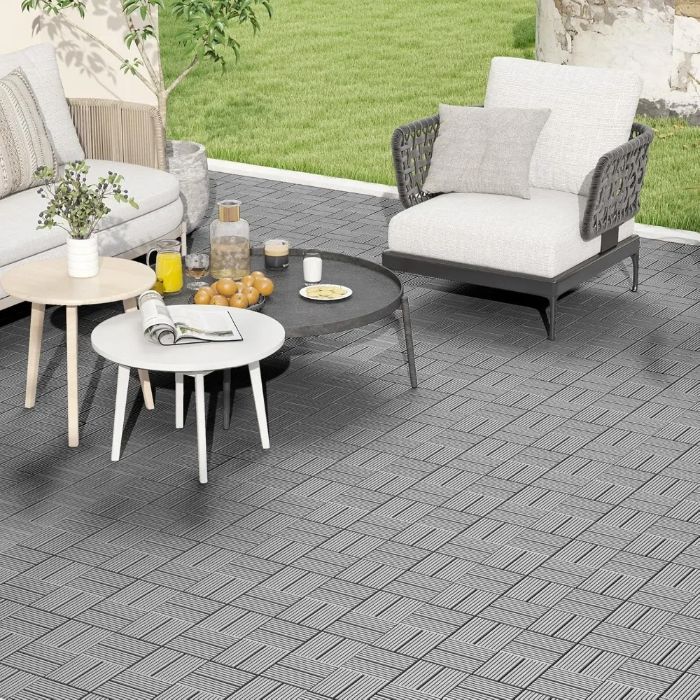 36 PCS Interlocking Deck Tiles - 12