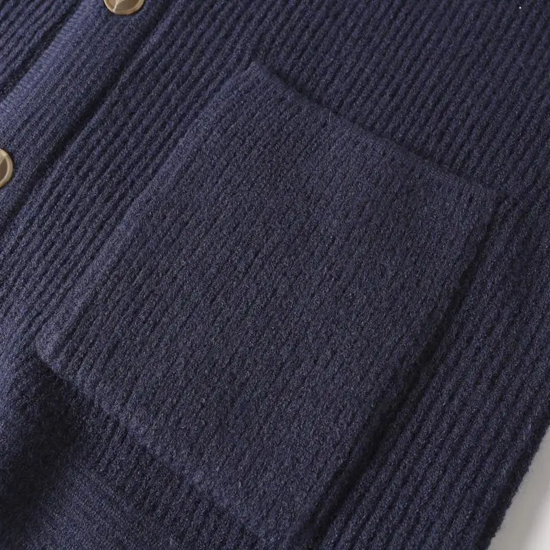 Maglione oversize con cardigan lavorato a maglia con cappuccio da donna nuovo primavera e autunno