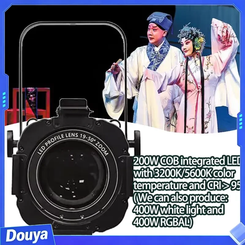 Igracelite Manual Zoom 200W White Led Ellipsoidal Theater LED Zoom Profile Ellipsoidal Leko Spotlight