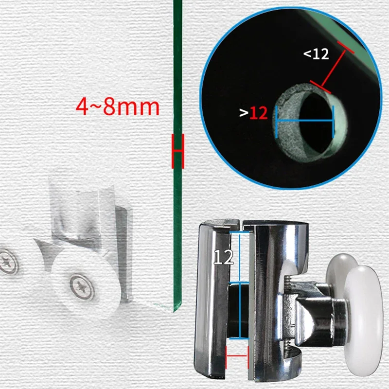 23mm Diameter Shower Door Rollers for Smooth Operation Metal and Nylon Construction Includes Upper and Lower Wheels