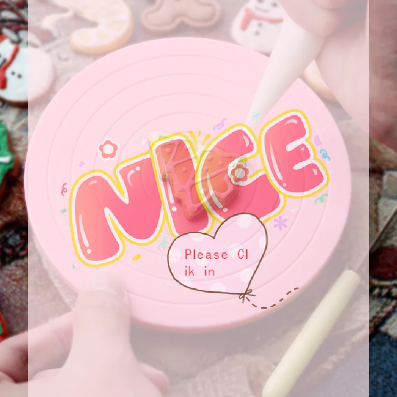 Mini Plastic Fondant Cake Turntable Revolving Platform Anti-skid Round Cookie Stand Rotating DIY Cake Rotary Table Kitchen Tools