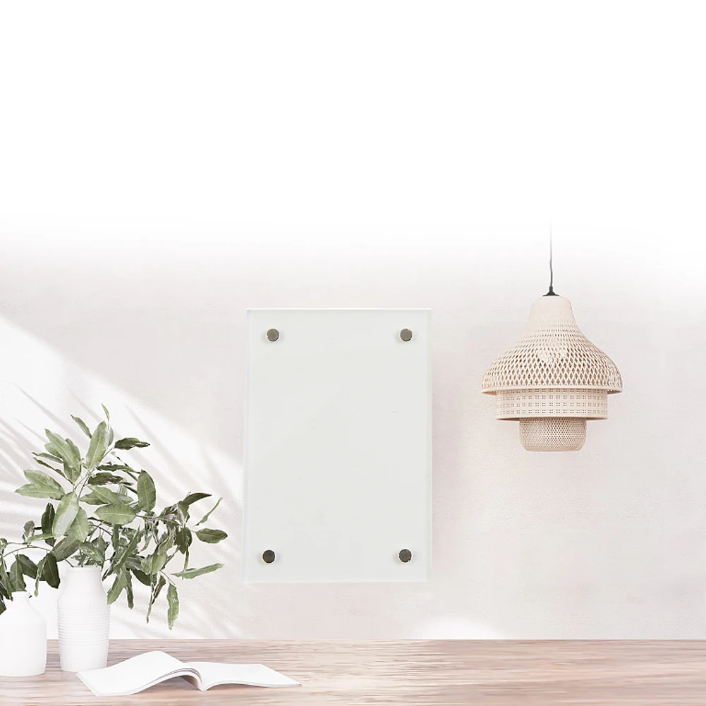 Acrylic Poster Frame Stand Transparent Desktop Photo Holder for 4x6 to 8x10 Prints with Secure Magnetic Assembly