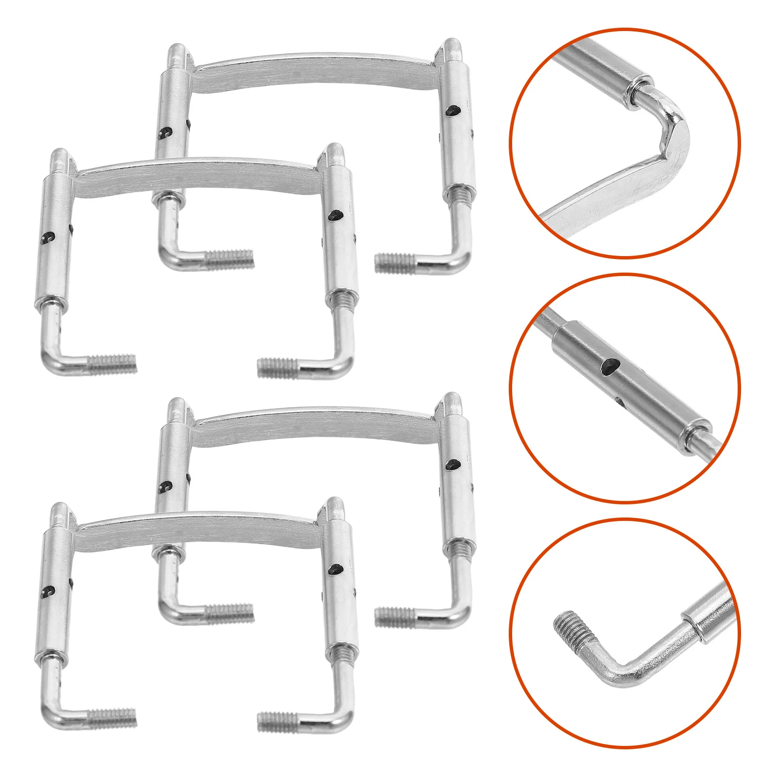

5pcs Metal Parts For 1/2 Size Instruments Easy Installation Replacement Chinrest Small Chin Rest Repair Accessories Fittings