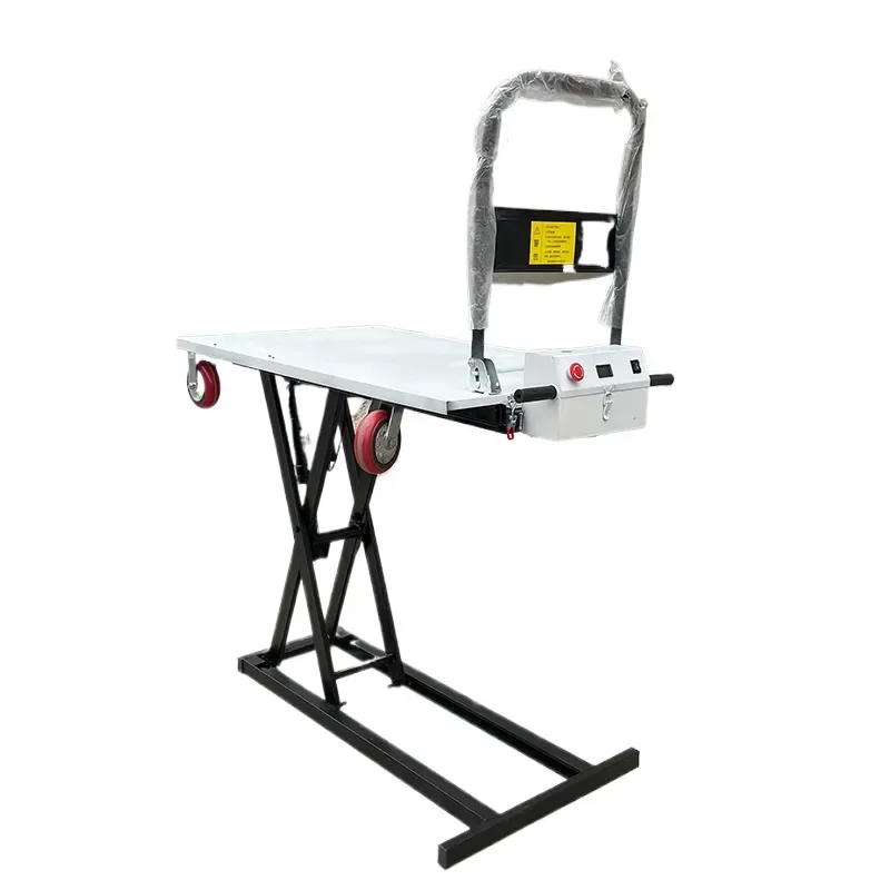 Hydraulic Manual Lift Trolley Adjustable Height for Loading Unloading Goods in Warehouse Workshops