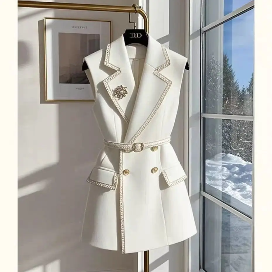 New Spring Autumn Vest Blazer, Short Style, Elegant And Casual, Versatile, Slim-Fit, High-End, Slimming Outfit
