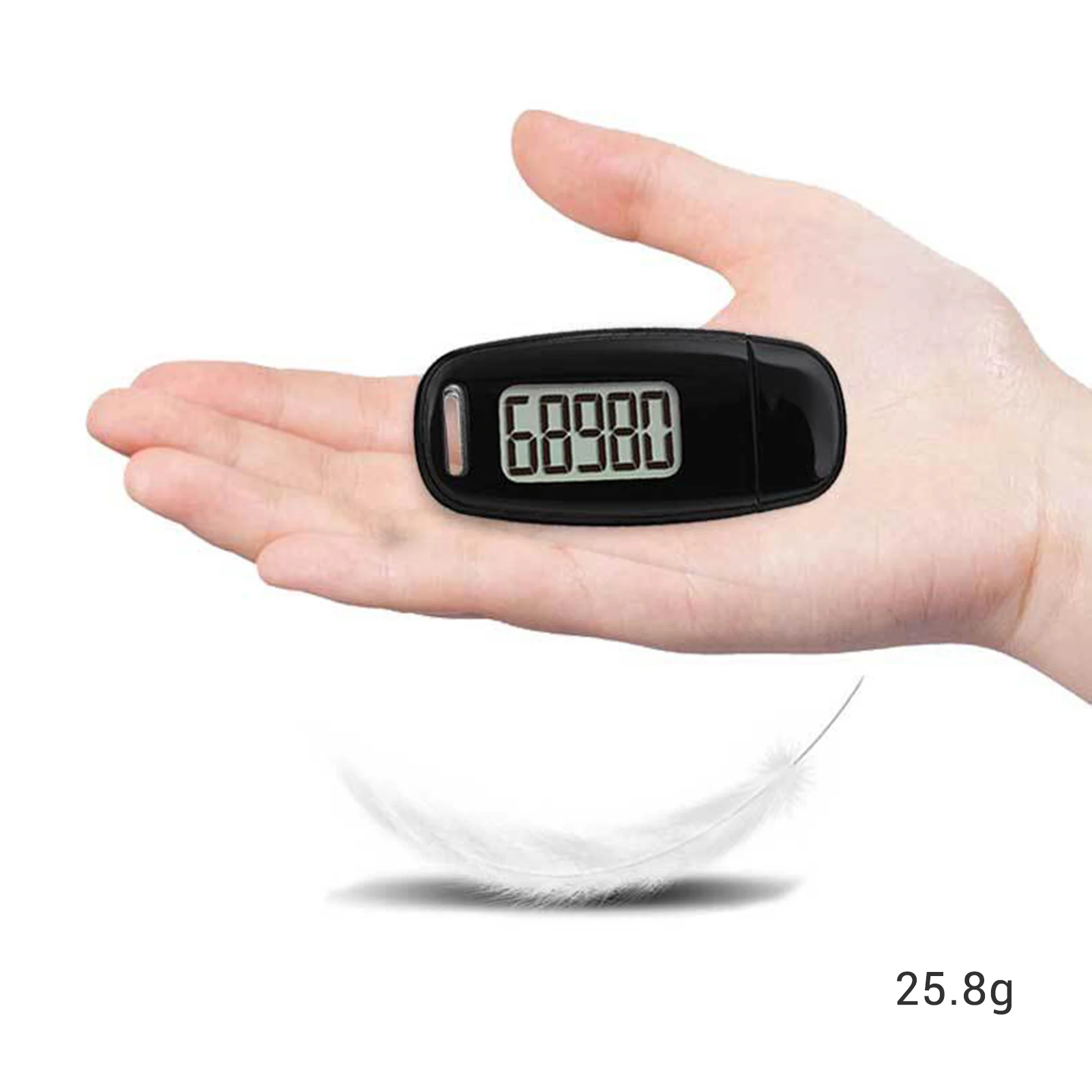 Simple Walking Step Counter Digital Step Tracker with Clip Lanyard for Outdoor Sports Running