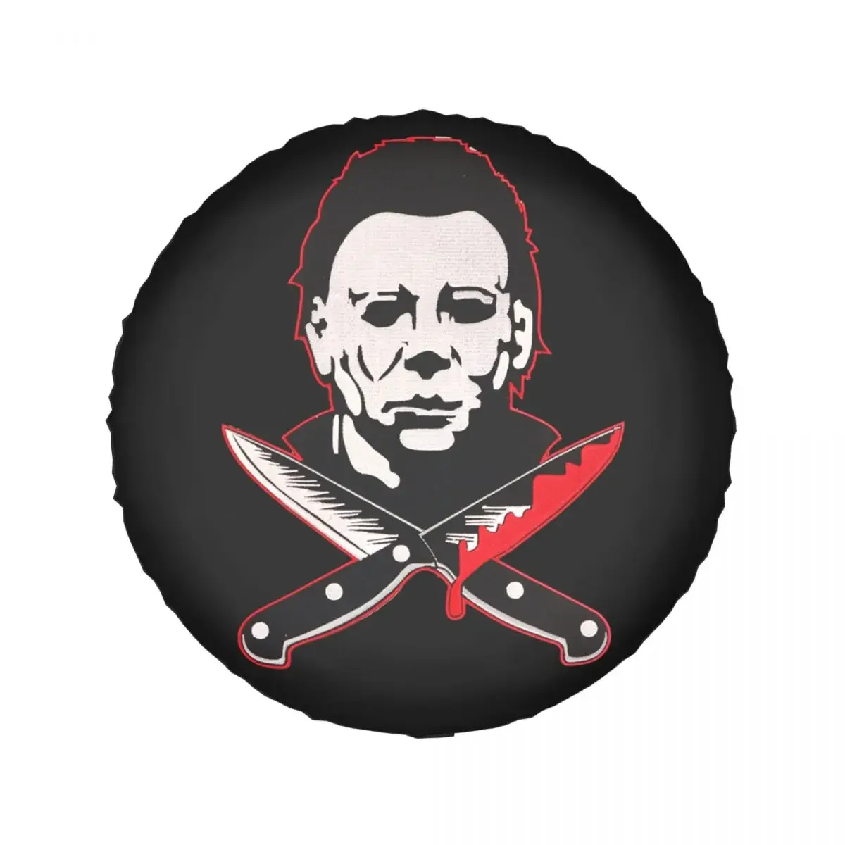 Halloween Horror Michael Myers Knives Spare Tire Cover For Jeep SUV Trailer Car Wheel Protectors Accessories 14