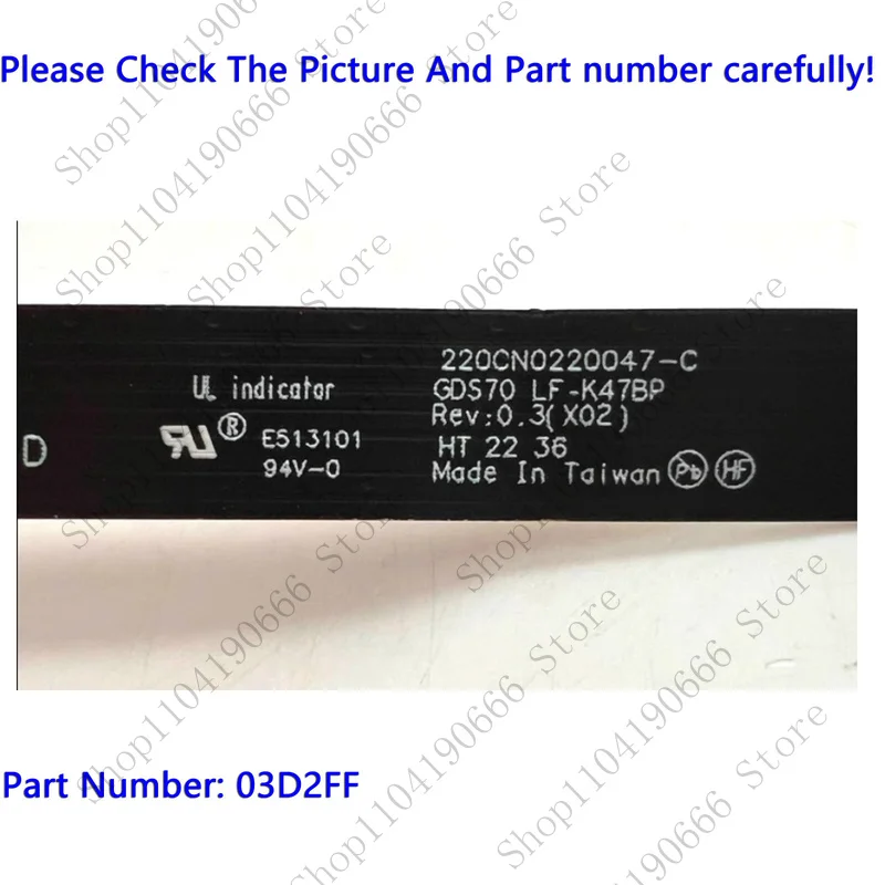 노트북 컴퓨터 구성 요소 Dell Alienware X17 R1 R2 카메라 케이블 웹캠 와이어 라인 03D2FF 3D2FF의 새로운 기능.