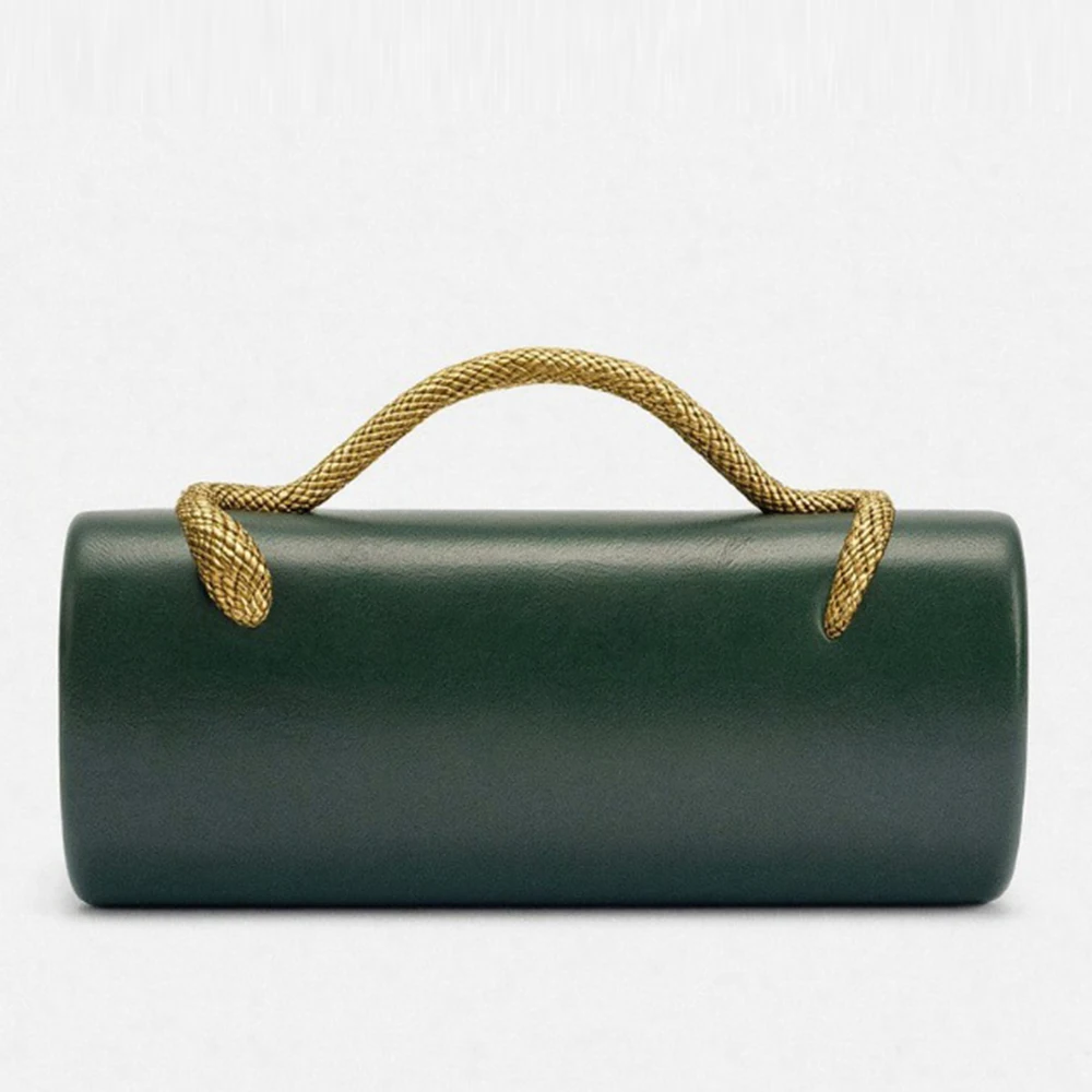 

Vintage Serpentine Women's Clutch Bag Bridal Wedding Purse Fashion Snake Model PU Chain Shoulder Crossbody Bag Evening Clutch