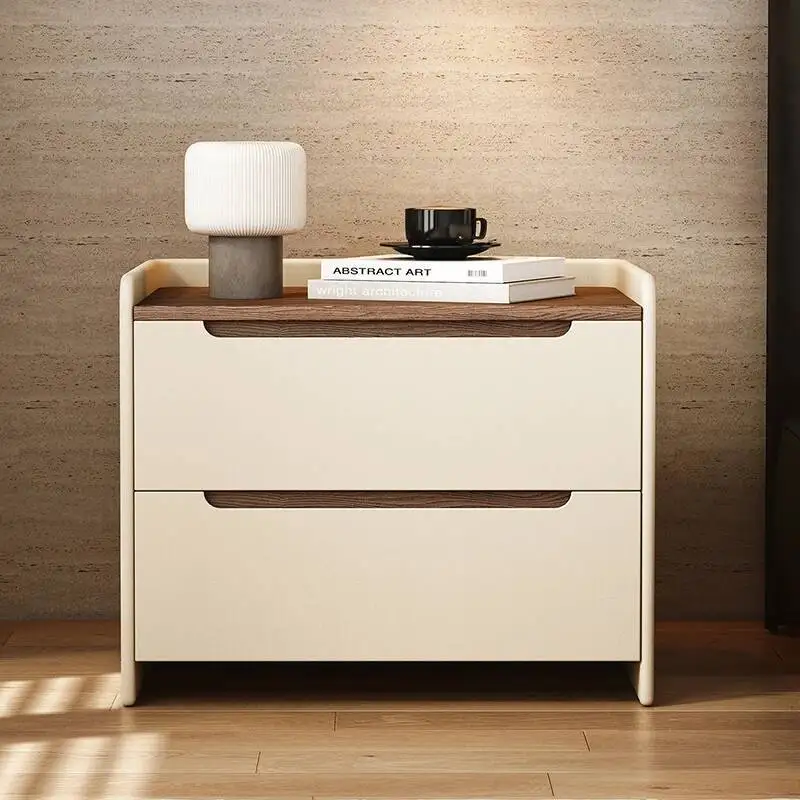 Bedroom Minimalist Style Bedside Table With Drawers Trendy Design Nightstands Aesthetic Mesitas De Noche Dormitorio Furniture