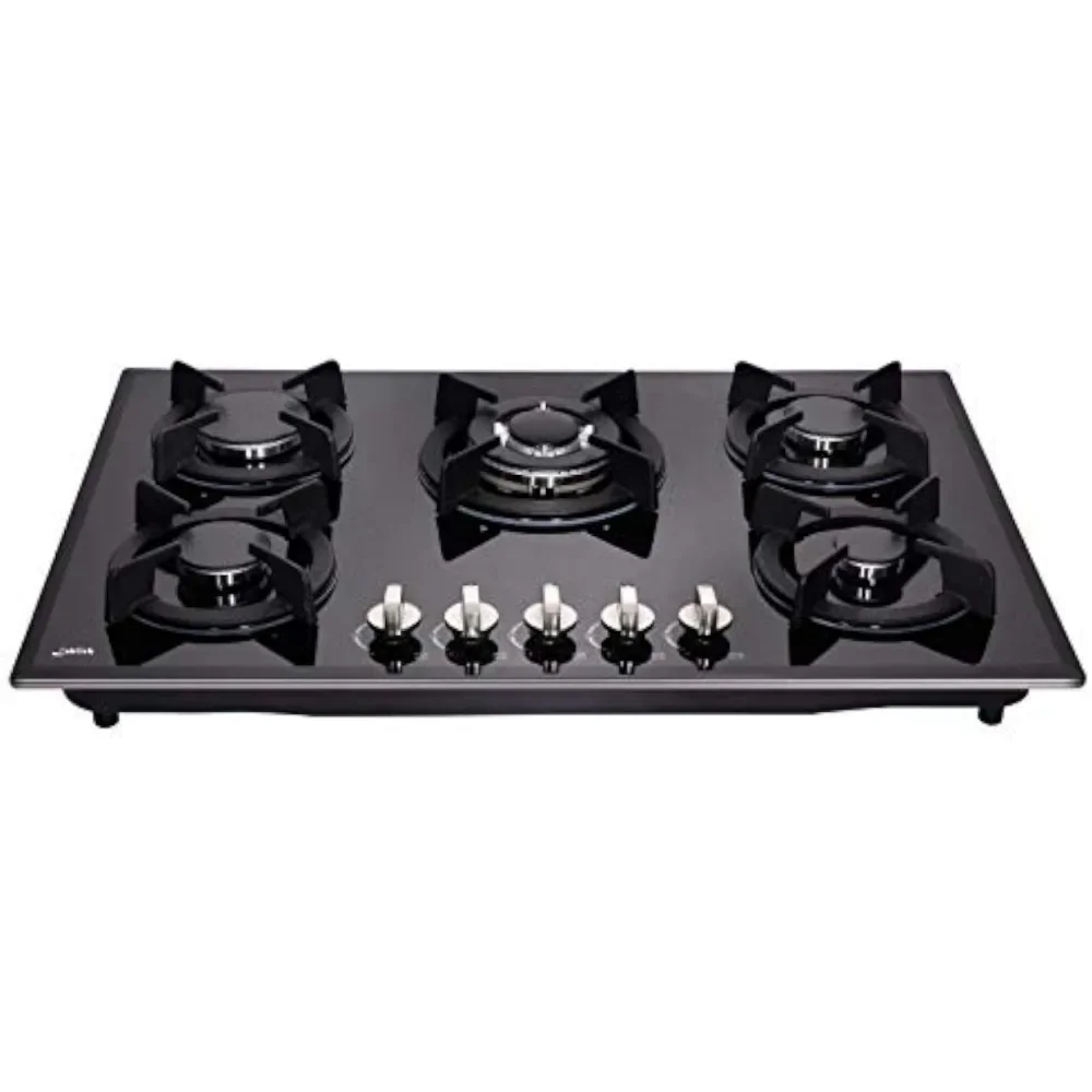 30 Cooktop gas, 5 Burners gas stovetop 30 inch,Gas Stove Gas Hob Stovetop Tempered Glass Cooktop