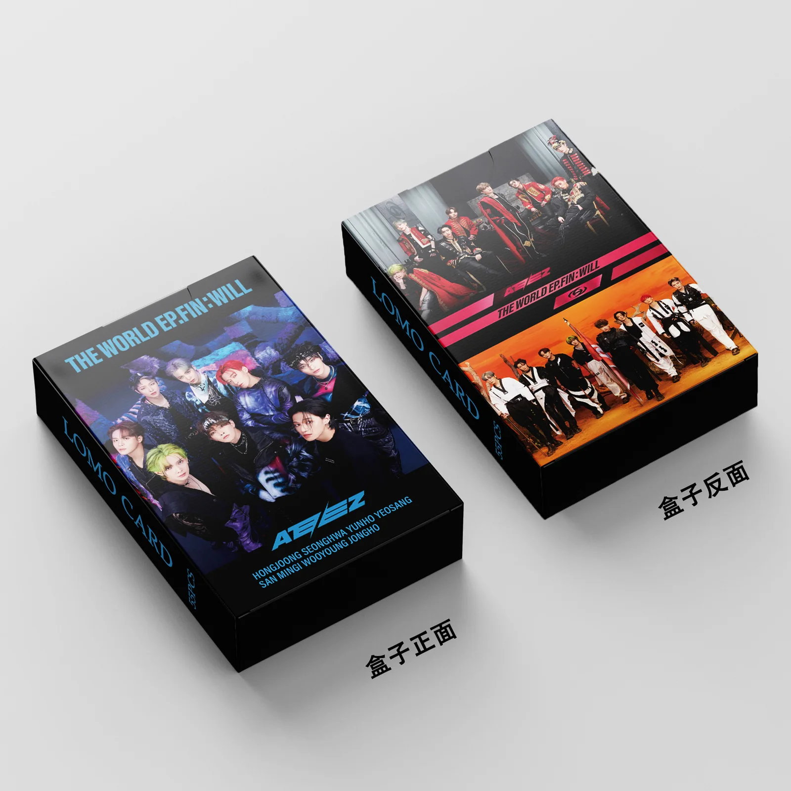 55pcs/set Kpop Idol ATEEZ Lomo Cards THE WORLD EP.FIN : WILL Photocards Photo Card for Fans Collection