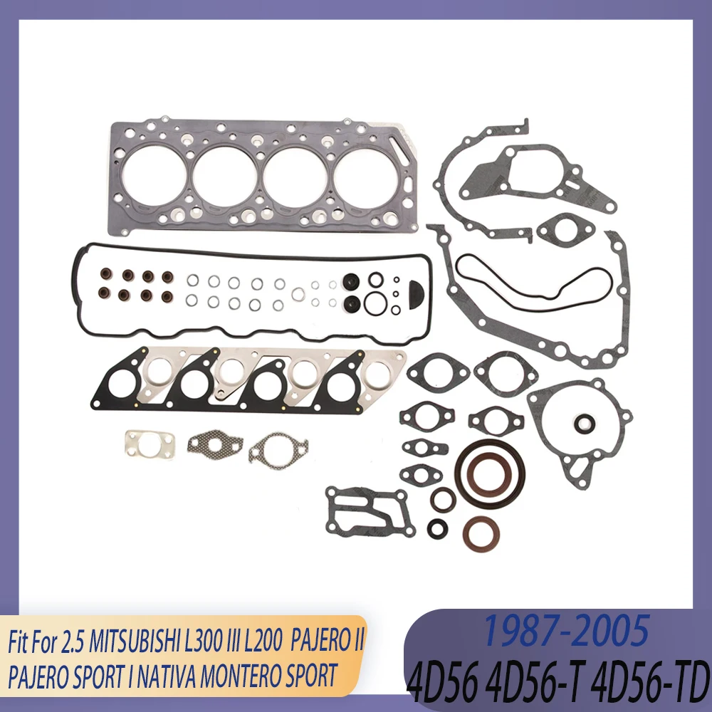 

Engine Parts Cylinder Head Gasket Set Fit 2.5 L Diesel 4D56 4D56-T 4D56-TD 87-05 For MITSUBISHI L300 III L200 PAJERO II SPORT I