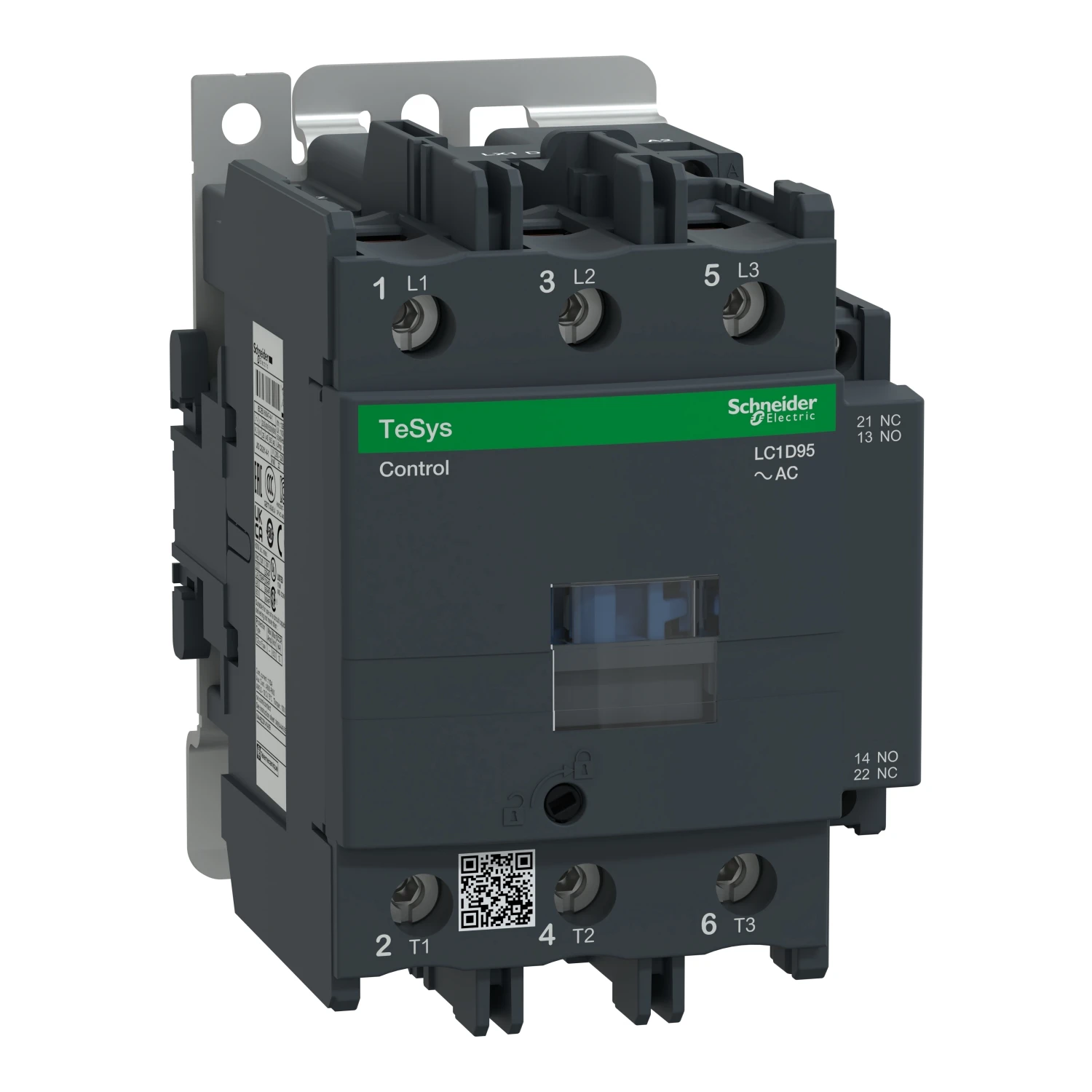 LC1D95Q7C LC1D95Q7 contactor - 3P(3 NO) - AC-3 - = 440 V 95 A - 380 V AC 50/60 Hz coil