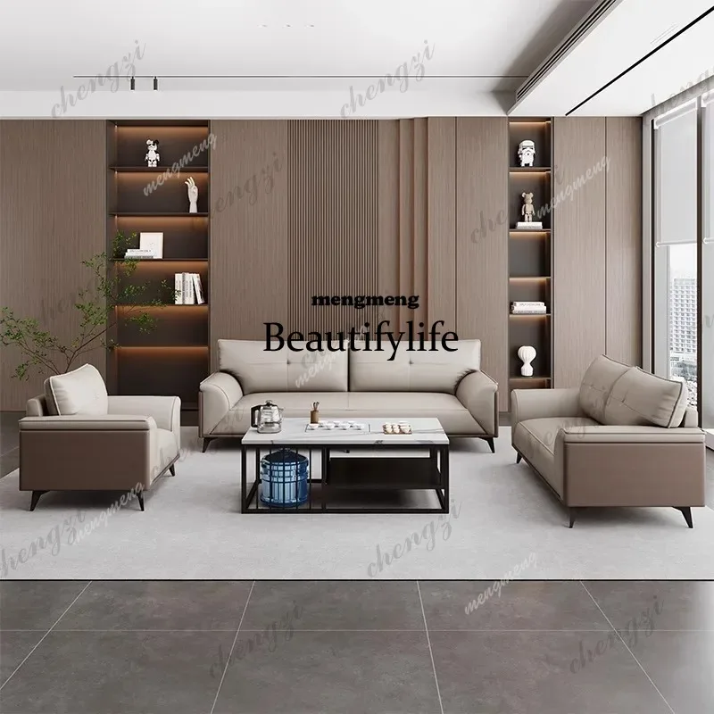 

R134 Cat Claw Business Office Sofas Reception Minimalist Modern Leather Office Sofas Function Office Furniture Gado Mai Matasai