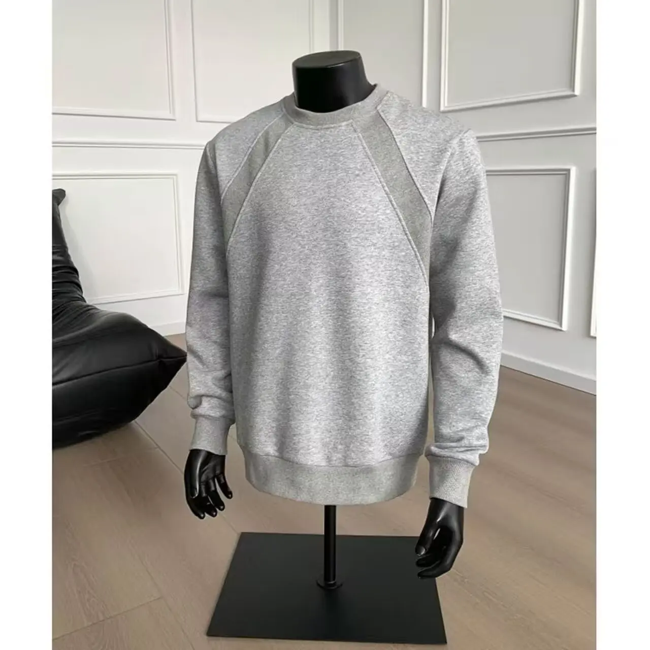 Camiseta de Manga Longa Cleanfit em Poliéster com Design na Linha dos Ombros, Gola Redonda, Estilo Casual para Jovens, Primav...