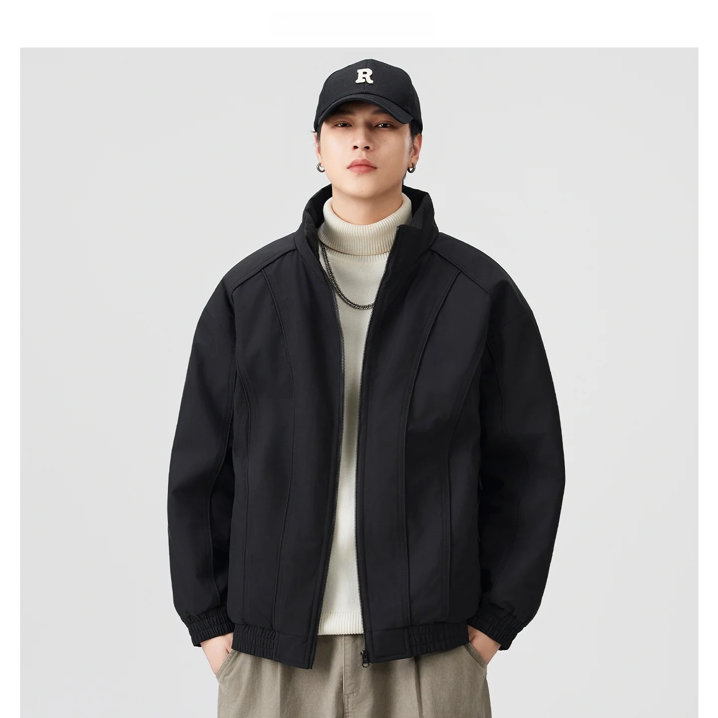 

Утепленная хлопковая куртка в американском стиле, мужская зимняя теплая куртка с воротником-стойкой, ветровка, рабочая одежда, верхняя одежда для пилотов, повседневная свободная куртка