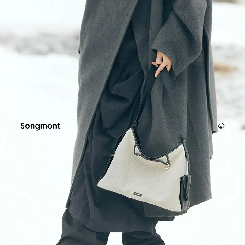 

Songmont Minimalist Leather Hobo - Versatile Shoulder Bag for City Commute & Office
