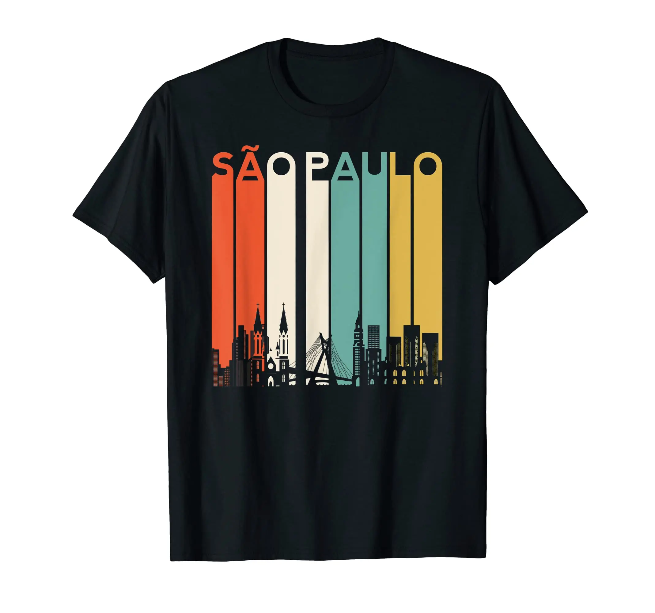 More Design Brazil São Sao Paulo Retro Vintage Men Women Clothing T-Shirt Hip Hop Tops Cotton Tees