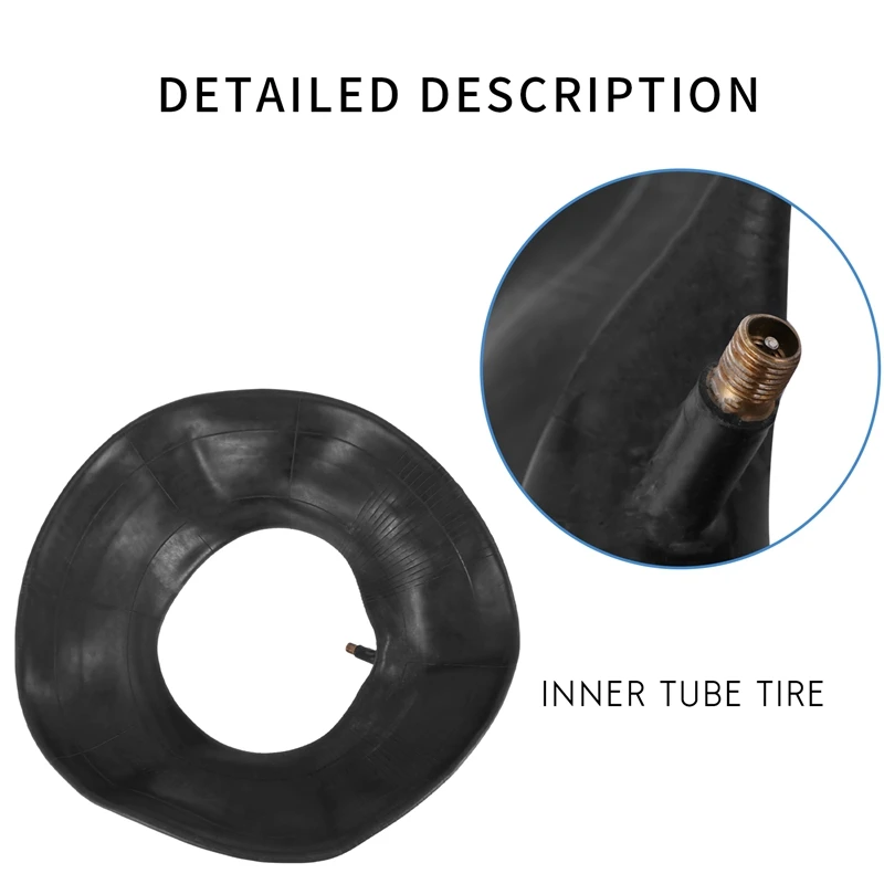 2 PCS 13 X 5.00-6 Inch Heavy Duty Inner Tube With TR-13 Straight Valve Stem - For Wheelbarrows, Mowers, Hand Trucks