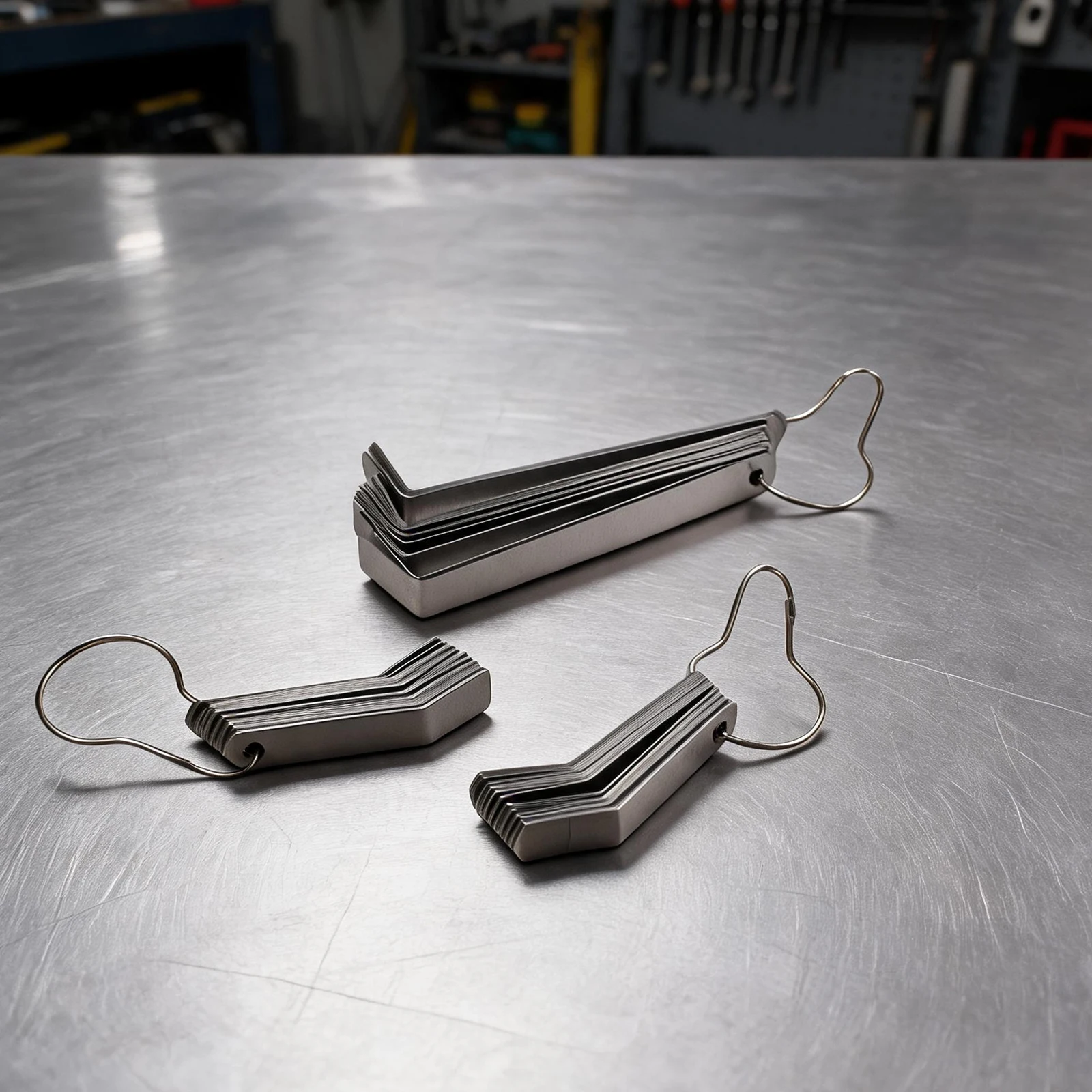 4-Piece Steel Feeler Gauge Kit Featuring Grinding Head Design for Accurate Gap Measurement in Valve Adjustment Workflows