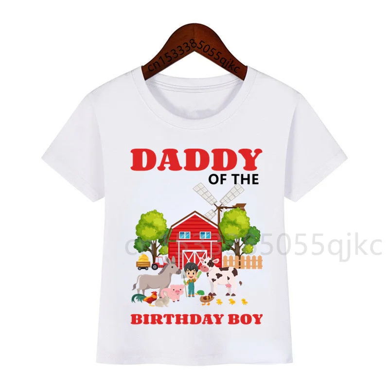 Boy Farm Animals Birthday Party Shirts Customized T Shirts Boys Any Name My Kids Shirts T Shirts Family Matching Outfits