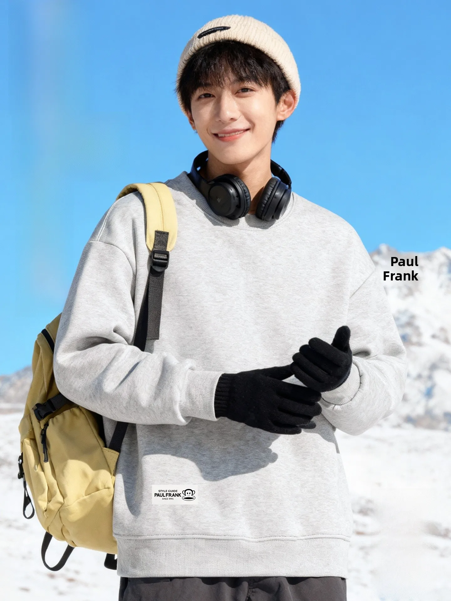 

Thiened Fce Long Sve Crew Ne Sweatirt Men's Warm Casual Streetwear American Sle Polyester Cotton Blend