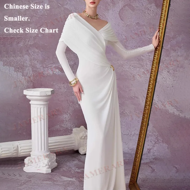 Brand Designer Style Full Sleeve Maxi Dress For Women Autumn Winter V Neck Cut Out Bandage Sheath Prom Evening Dresses