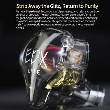 KZ EDX Lite IEM監聽耳機 動圈高傳真低音音樂耳塞 入耳式有線耳機 降噪運動遊戲耳機 8 最佳銷售 高傳真耳機 - №3