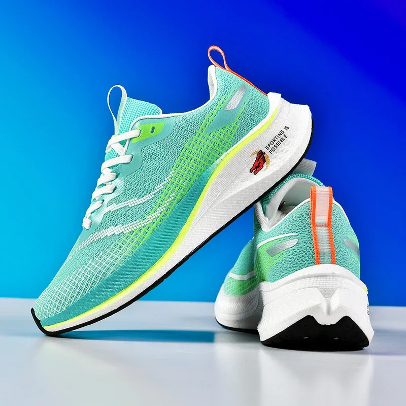 Outdoor Road Free Running Shoes for Men Orange Green Women Fitness Sports Training Sneakers Breathable Unisex Trainers