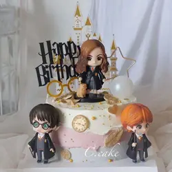 Creative Harried Anime Figure Doll Cute Granger Ron Hermione Action PVC Model Cake Decoration Collection of Ornaments for Kids