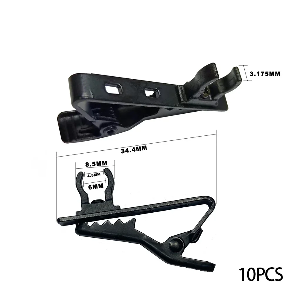 Lapel Tie Clip Lapel Microphone Holder Public Speaking Professional Use Secure Hold Convenient Cable Management Easy To Use